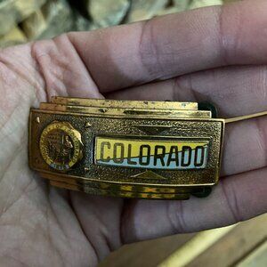 Colorado collectible belt buckle University of Colorado Kinney Co vintage brass
